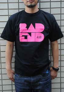 BADEND Tシャツ  ブラック×ピンク Mサイズ