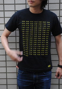 TIMECHART Tシャツ ブラック×イエロー Mサイズ