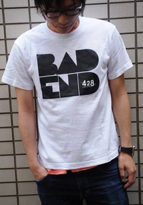 BADEND Tシャツ  ホワイト×ブラック Mサイズ