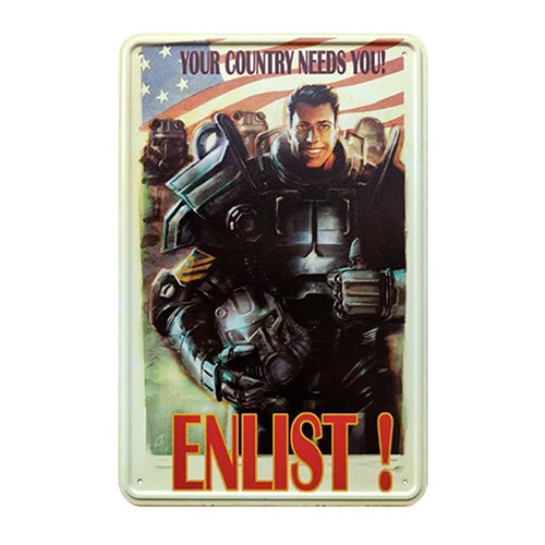 【Fallout】メタルサイン "ENLIST!"