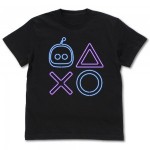 『ASTRO BOT』アストロ プレイステーションネオンシェイプス Tシャツ/BLACK-XL