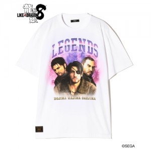 【龍が如く8 × glamb】3 Legends T-shirts White L