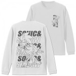 ソニック・ザ・ヘッジホッグ SONIC＆SHADOW 袖ロングスリーブTシャツ ホワイト Lサイズ