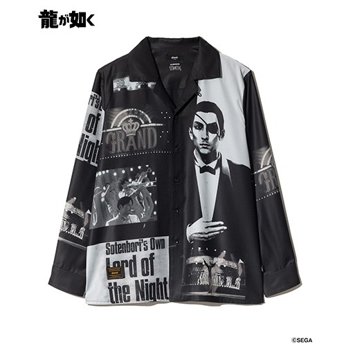 【龍が如く× glamb】Cabaret Master Majima Shirt Black L