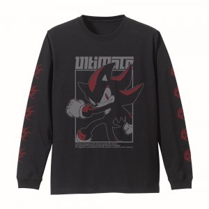 シャドウ・ザ・ヘッジホッグ 袖リブロングスリーブTシャツ/BLACK-L