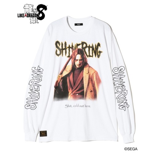 【龍が如く8 × glamb】Yutaka Yamai Long Sleeves T-shirt White L