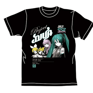 初音ミク-Project DIVA-ミクツアーTシャツ ブラック / XLサイズ