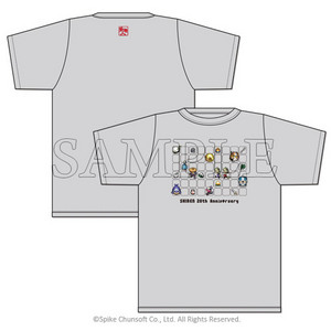 風来のシレン　ドット柄Tシャツ(灰地)  XL