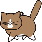 猫のぽんたラバーストラップA トコトコ
