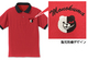 ダンガンロンパ3 モノクマフェイス刺繍ポロシャツ RED×BLACK-L
