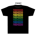 ファミ通WAVE Tシャツ:200th rainbow ブラック/Lサイズ