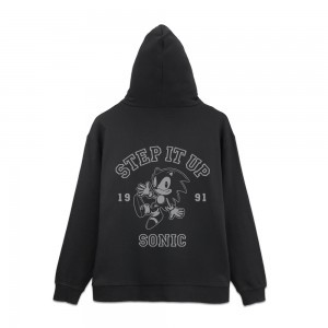 クラシックソニック 「STEP IT UP」 ジップパーカー/BLACK-L