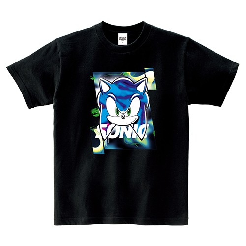 「ソニック・ザ・ヘッジホッグ」SPRAYS AND FADES Tシャツ ソニック Lサイズ