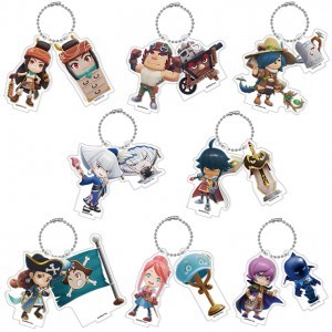 『ファンタジーライフi グルグルの竜と時をぬすむ少女』 仲間キャラクタートレーディング アクリル2連キーホルダースタンド Vol.1 コンプリートセット