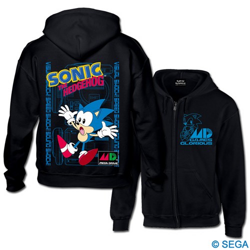 SONIC x MEGA DRIVE ジップアップパーカー｜エビテン
