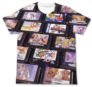 メガドライブ カートリッジ フルグラフィックTシャツ WHITE L