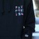 FAV gaming BLOCK Embroidery Hoodie Black XL size