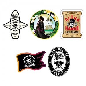 『龍が如く8外伝 Pirates in Hawaii』ALOHA BEER ステッカー5枚セット