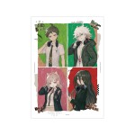 ダンガンロンパシリーズ lackさんイラスト 日向 創&狛枝 凪斗&七海 千秋&カムクラ イズル ヘッドフォンver. A3マット加工ポスター